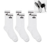 3 Pairs Women's Men's Yoga Socks Mid-Calf Sports Yoga Socks Four Seasons Socks