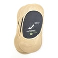 thumbnail image 1 of 3 Pairs Women's No Show Liner Socks, Non-Slip Gel Tab, Beige, 1 of 2