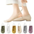 thumbnail image 1 of LDU No Show Socks Women's, Ultra Low Cut Invisible Half Socks, Soft Non-Slip Comfort for Daily Wear, Size 6-10, 6-Pack, 1 of 6