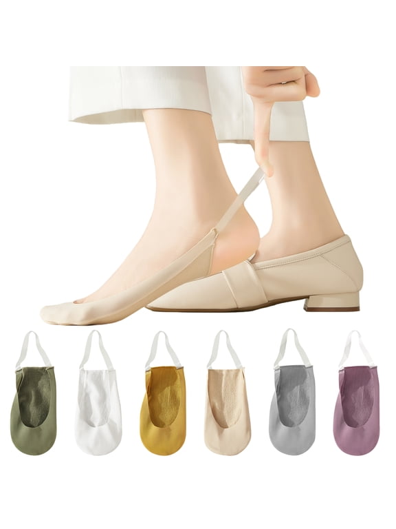 No Show Socks Women's, Ultra Low Cut Invisible Half Socks, Soft Non-Slip Comfort for Daily Wear, Size 6-10, 6-Pack