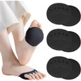 thumbnail image 1 of 3 Pairs Women's Toe Topper Socks Non Slip Toe Cover No Show Half Socks with Cushion Pad, 1 of 6