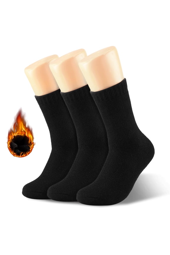 3 Pairs Women's Wool Merino Winter Thermal Boots Thick Insulated Heated Socks For Cold Weather Outdoor Activities