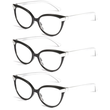 3 Pairs Womens Cat Eyes Reading Glasses Readers +1.00 ~ 3.50