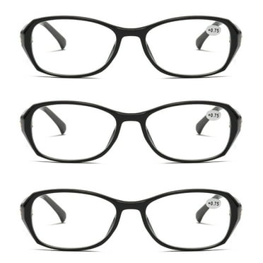 3 Pairs Womens Ladies Blue Light Blocking Reading Glasses Readers for Reading Paper work +0.75