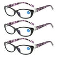 thumbnail image 1 of 3 Pairs Womens Reading Glasses Blue Light Blocking Retro Readers, 1 of 5