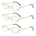 thumbnail image 1 of 3 Pairs Womens Reading Glasses Blue Light Blocking Spring Hinge Readers Presbyopic Glasses, 1 of 3