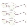 thumbnail image 1 of 3 Pairs Womens Reading Glasses Blue Light Blocking Spring Hinge Readers Presbyopic Glasses, 1 of 3