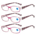 thumbnail image 1 of 3 Pairs Womens Reading Glasses Blue Light Blocking Spring Hinge Readers, 1 of 2