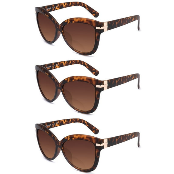 3 Pairs Womens Tinted Bifocals Reading Glasses Readers for Elderly Sunglasses