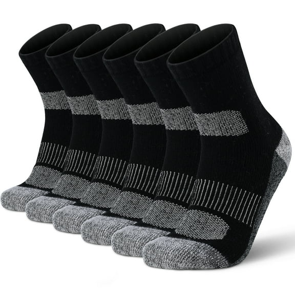 3 Pairs Wool Crew Socks for Men and Women, Thermal Warm Soft Hiking Socks with Reinforced Durability, Comfortable Winter Boot Socks for Daily Wear