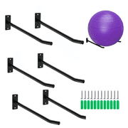 3 Pairs Yoga Ball Racks   Black Metal Wall Mount Holder for Exercise, Fitness, Basketball And Volleyball Storage in Gym And Garage