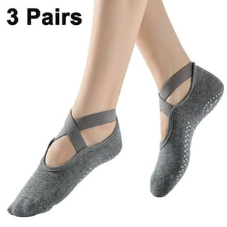 Yoga Socks No Slip for Women, 3 Pack, Multicolor, Ideal for Pilates,  Ballet, Dance, Barefoot Workout