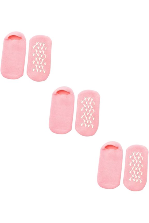 3 Pairs moisturizer Socks Heels for Men Silicone Socks Womens Socks Foot Lotion Socks Stocking Stuffers for Guys Gel Heel Socks Anti-Dryness Heel Socks moisturizing Gel Socks Spa