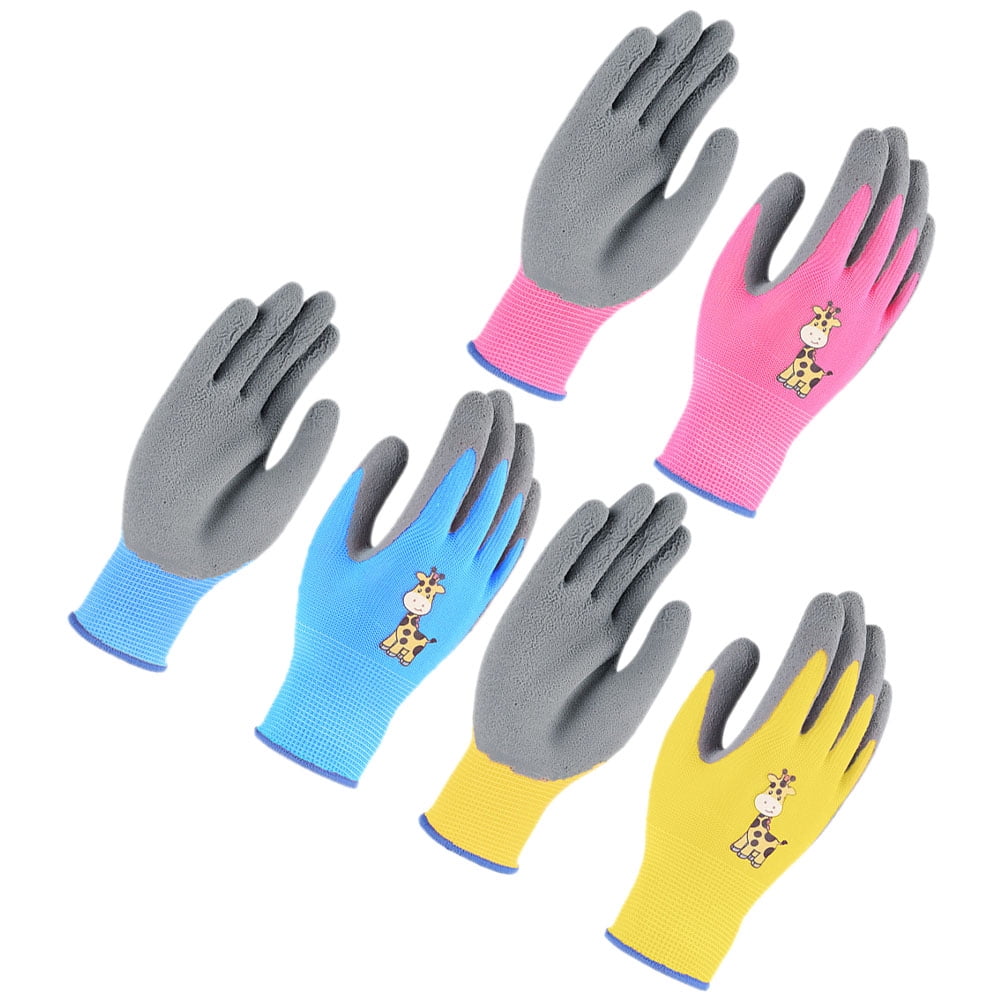 3 Pairs of Cute Garden Gloves Kid Work Gloves Garden Gloves Work Gloves