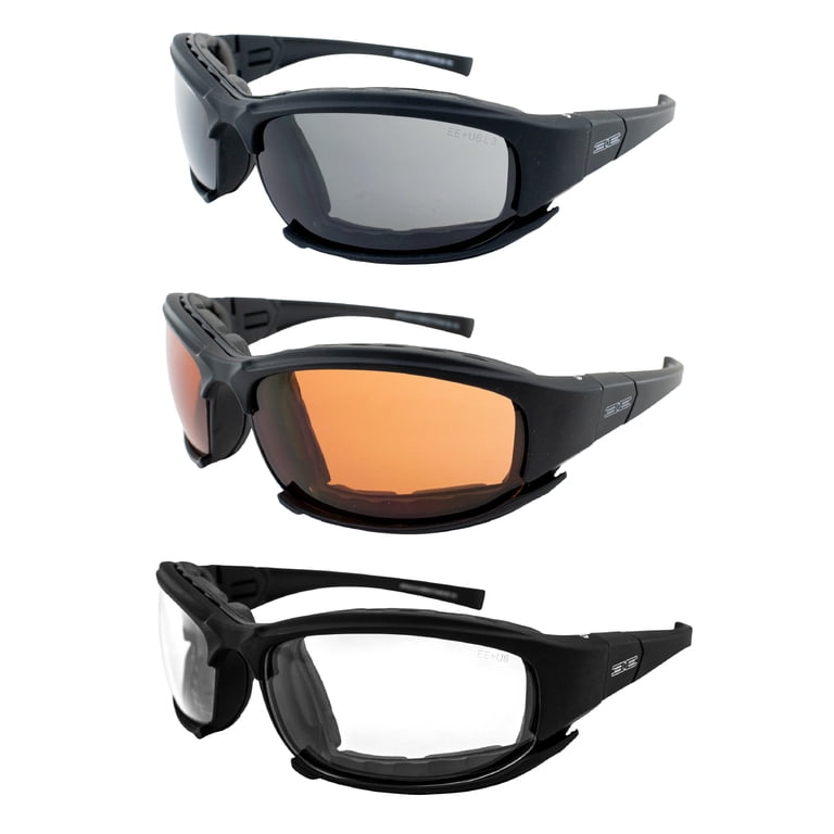 Epoch Eyewear Hybrid Motorcycle Sunglasses 3 Pair Black  display picture 1