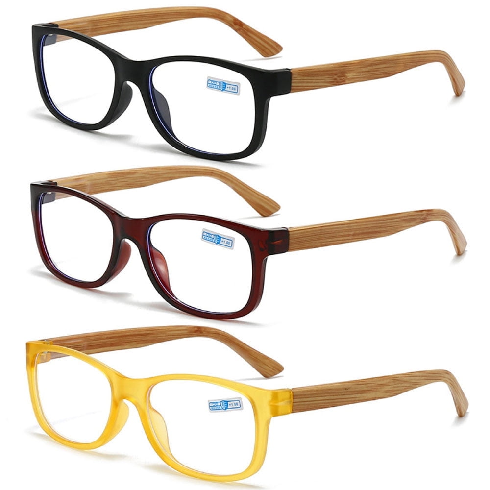 LANLANG LANLANG Blue Light Blocking Reading Glasses for Men Women Spring Hinge A
