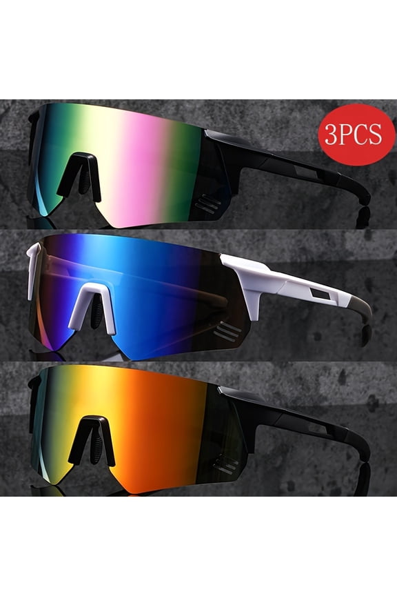 3 Pairs of Tech-Style Frameless Glasses for Men And Women, Stylish Integrated Lenses, Stylish Coating