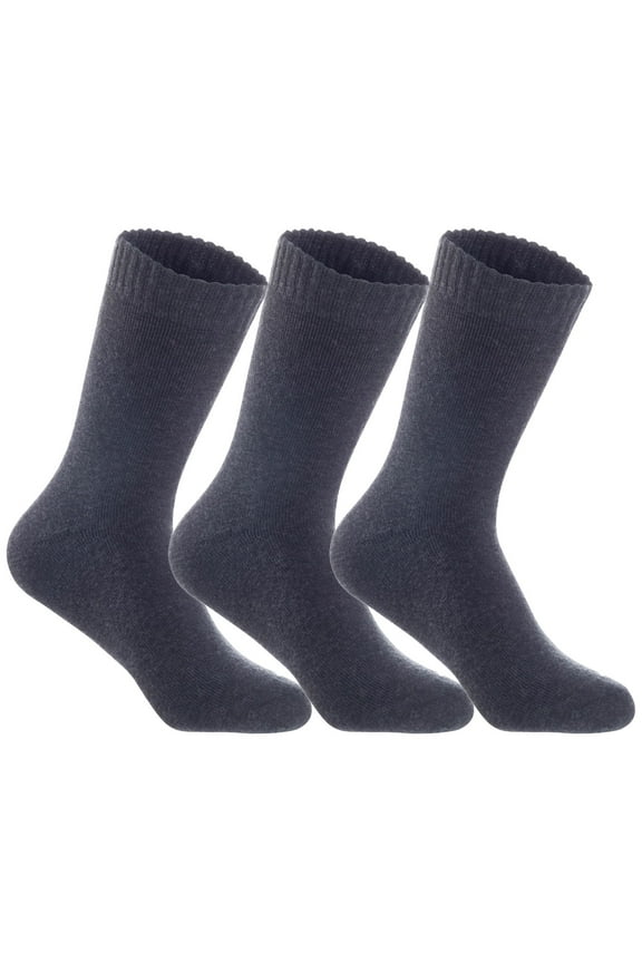 3 Pairs of The Most Gorgeous Women's Wool Crew Socks. Soft, Strong, Super Comfortable with Unique Designs LK0602 Size 6-9 (Dark Grey)