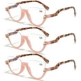 thumbnail image 2 of Matte Rubberized Hipster Horn Rim Reading Glasses - Retro Style 2 of 11