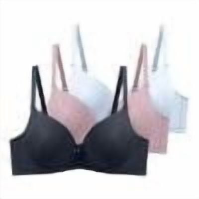 3 Pakc Women's Smoothing T-Shirt Bra Seamless Lift, Underwire Push Up Bra Basic Light Padding Everyday Bra