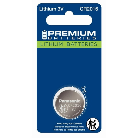 3 Panasonic CR2016 2016 3V Lithium Coin Cell Batteries (Qty:  3)