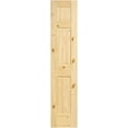 thumbnail image 1 of 3 Panel Colonial Double Hip Knotty Pine Interior Door Slab (18x80), 1 of 5