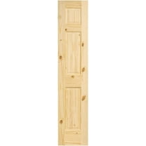 3 Panel Colonial Double Hip Knotty Pine Interior Door Slab (18x80)
