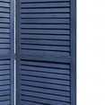 thumbnail image 1 of 3 Panel Dark Blue Shutter Screen Room Divider, 1 of 5