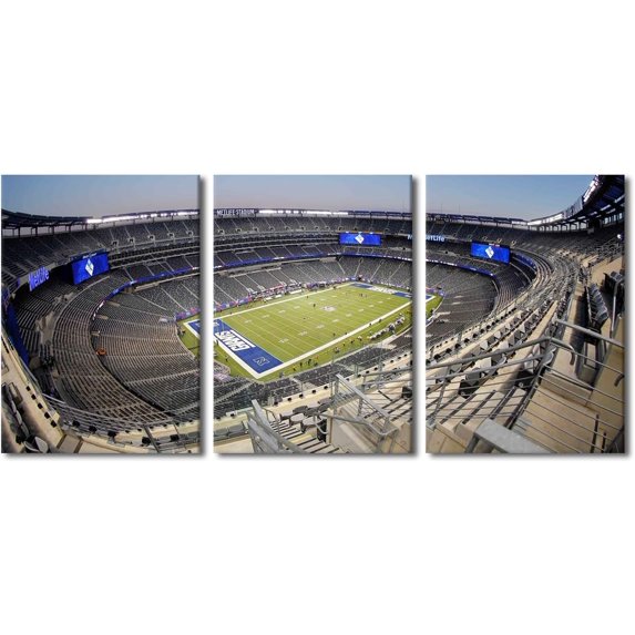 3 Panel Denver Canvas Wall Art American Soccer Prints Sports Artwork Wall Decor Stadium Picture Canvas Art for Bedroom Living Room Broncos Stadium Paintings Posters Framed Ready to Hang (42"Wx20"H)