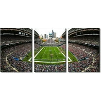 3 Panel Denver Canvas Wall Art American Soccer Prints Sports Artwork Wall Decor Stadium Picture Canvas Art for Bedroom Living Room Broncos Stadium Paintings Posters Framed Ready to Hang (42"Wx20"H)