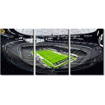 3 Panel Denver Canvas Wall Art American Soccer Prints Sports Artwork Wall Decor Stadium Picture Canvas Art for Bedroom Living Room Broncos Stadium Paintings Posters Framed Ready to Hang (42"Wx20"H)