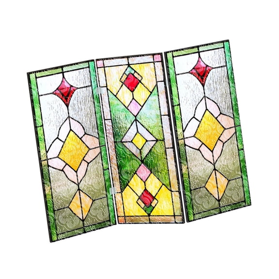 3 Panel Divider Minis Folding Screen Acrylic Suncatchers Rainbows Maker Desktop Screen Ornament for Offices Home Decors