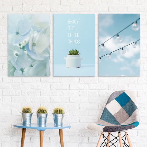 3 Panel Flowers and Bulbs with Enjoy The Little Things Quotes Gallery 16 x24 x 3 Panels