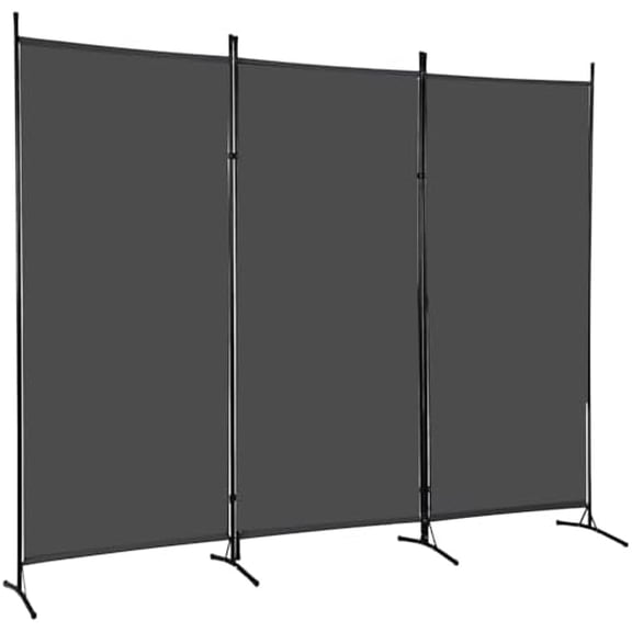 3-Panel Folding Privacy Screen, 6 Ft Portable Room Divider for Separating Spaces,102" W x 70" H Freestanding Partition Room Panel,Grey$$Home Decor, Kitchen, & Other