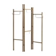 thumbnail image 1 of 3 Panel Hallstand Screen Room Divider With 4 Metal Garment Racks & 2 Hooks, 1 of 5