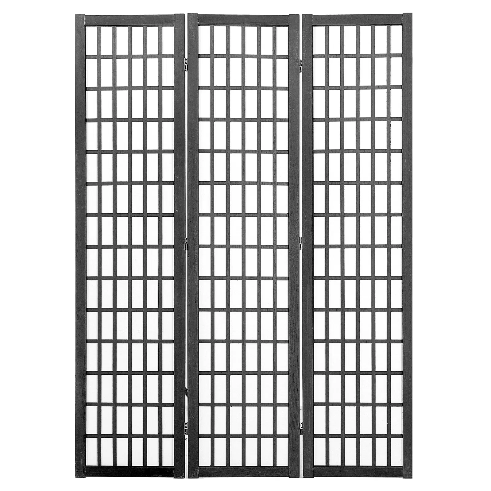3-Panel Japanese Room Divider - Wooden Folding Privacy Screen for Indoor Use, Portable Decor for Home, Office, Restaurant & Bedroom Room Separation