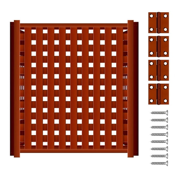 3-Panel Privacy Fence, Expandable Air Conditioner Fence, Outdoor Trash Can Enclosure, Modular Pool Equipment Screen with Ventilation, Decorative Garden Fence for Patio Backyard