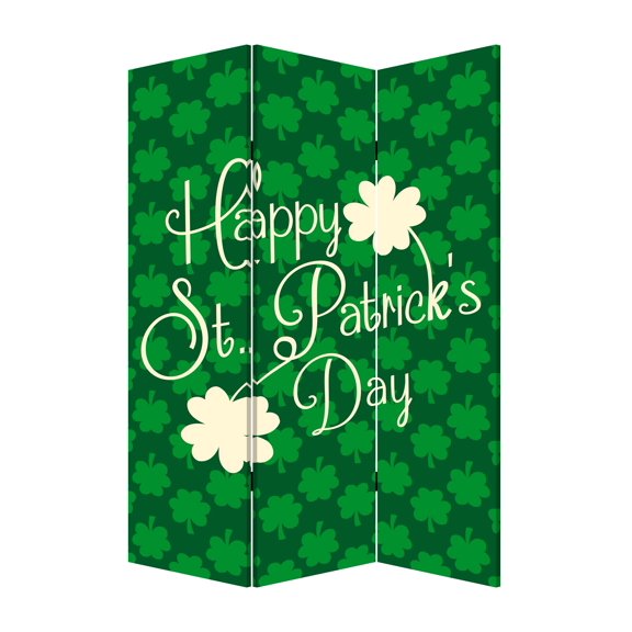 3 Panel Reversible Irish Art Room Divider Screen