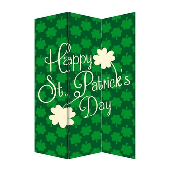 3 Panel Reversible Irish Art Room Divider Screen