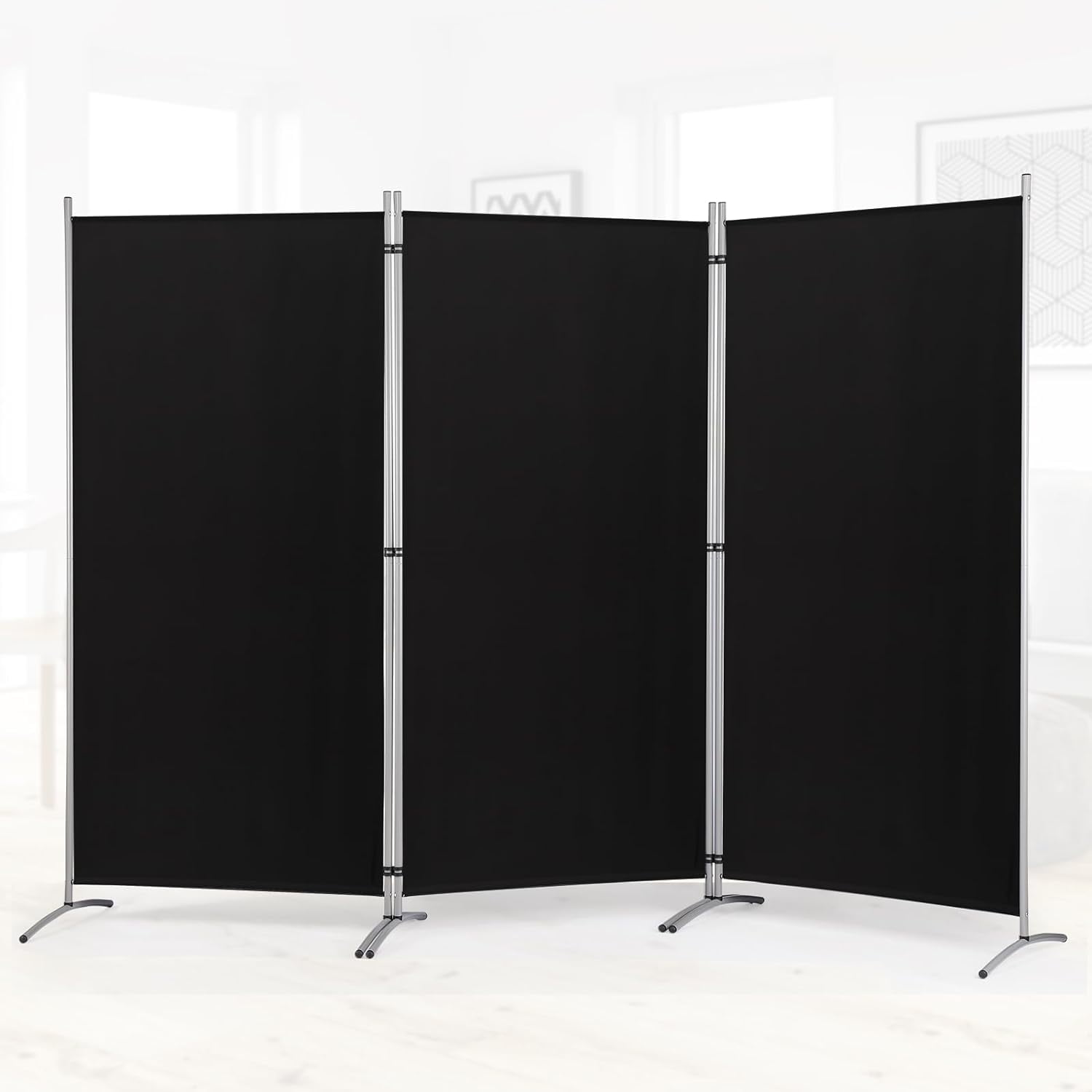 3 Panel Room Divider, 6 Ft Tall Folding Privacy Screen Freestanding ...