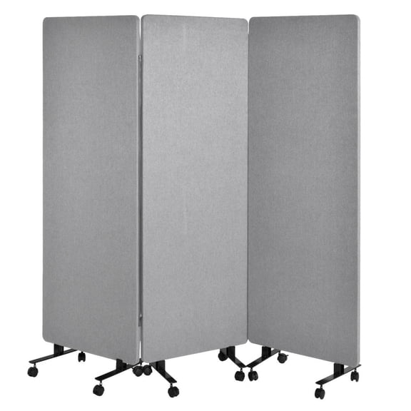 3 Panel Room Divider Folding Privacy Screen 5.5 FT Tall Partition Room Separator Freestanding Wall Divider