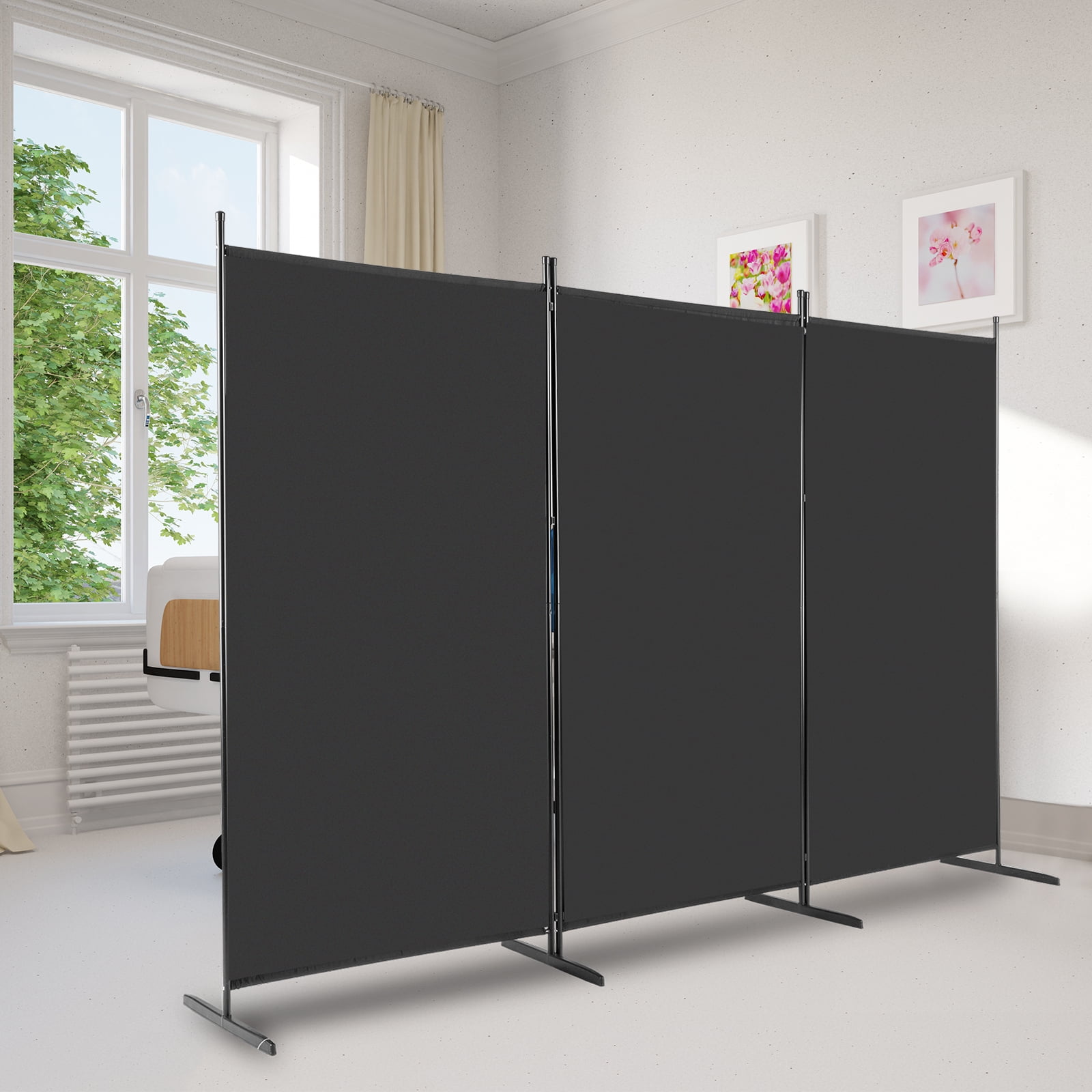 3 Panel Room Divider Folding Privacy Screen Wall Partition Home Office