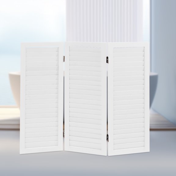 3 Panel Room Divider Screen, Freestanding Folding Room Divider, Wood Room Partition