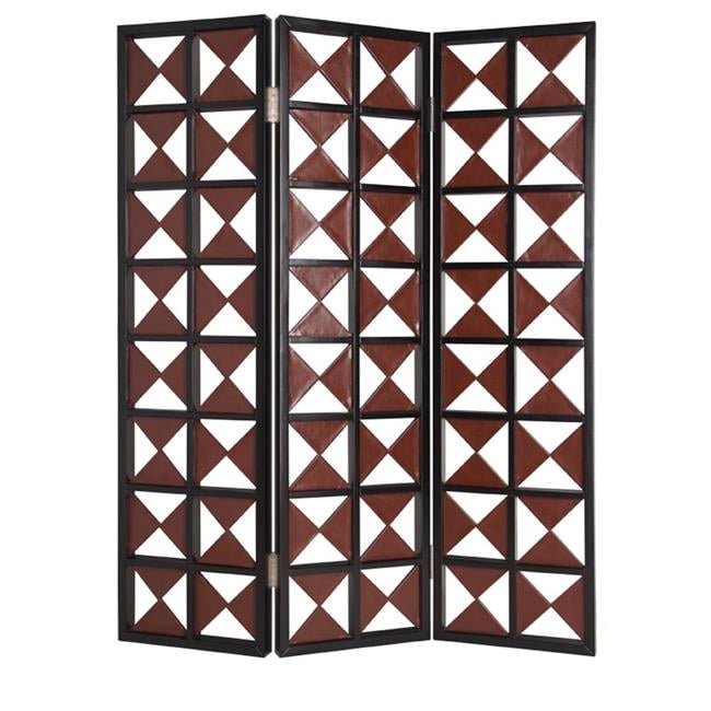 Brown Upholstered 3 Panel Room Divider Screen Brown Upholstered 3 Panel Room Divider Screen