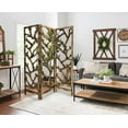 thumbnail image 1 of 3 Panel Room Divider with Tropical leaf, 1 of 6