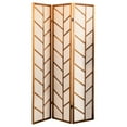 thumbnail image 1 of Benjara 3 Panel Screen with Jute Linen Fabric and Wooden Frame, Brown and Beige, 1 of 5