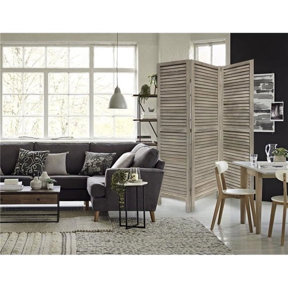 3 Panel Shutter Screen, Grey