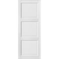 thumbnail image 1 of 3-Panel Slab Barn Door | Lucia 2661 White Silk | Sturdy Finished Wooden Kitchen Pantry Shaker Doors | Pocket Closet Sliding -36" x 84", 1 of 5