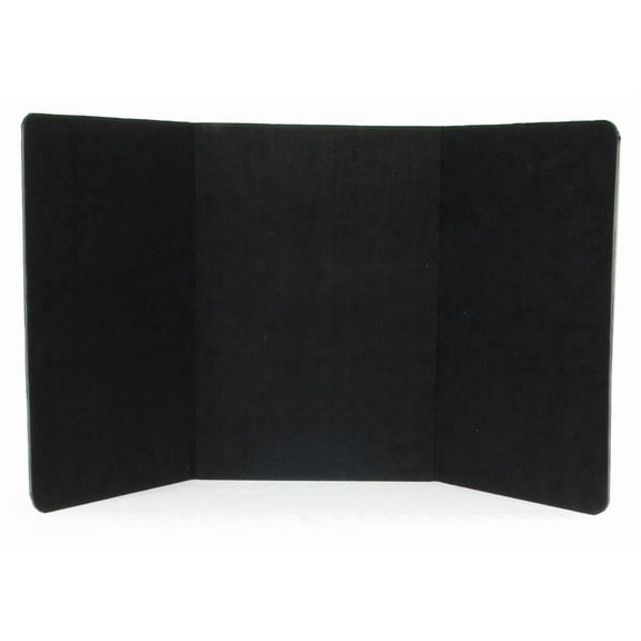 72 x 36 Inch Tabletop Display Board 3 Panels, Lightweight Fabric Presentation Board for Trade Shows Meetings, Hook Loop Receptive, Black