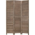 thumbnail image 1 of FDW 3-Panel Room Divider White Foldable Wooden Screen for Home Office Bedroom Restaurant 67.7" x 16.9"(Each Panel),Brown, 1 of 7